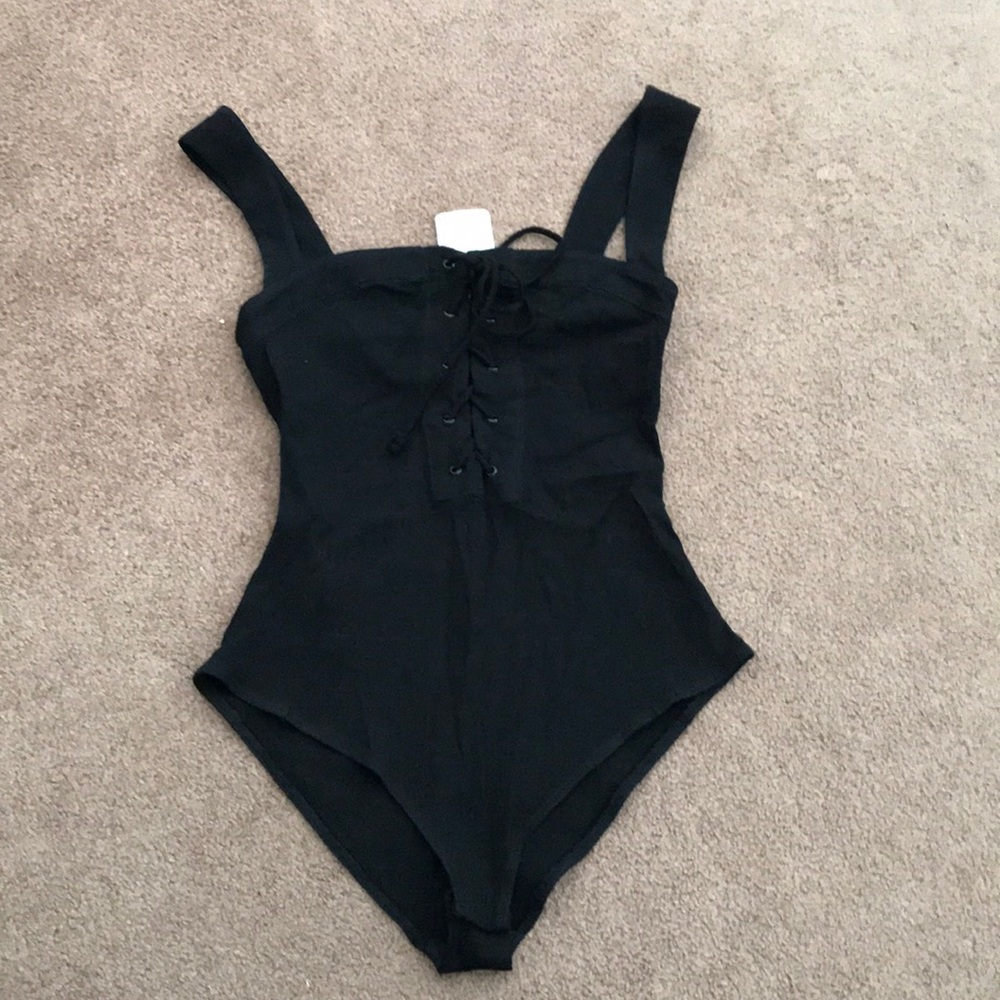 NWT Free People Back Lace Up Bodysuit - Picture 3 of 8